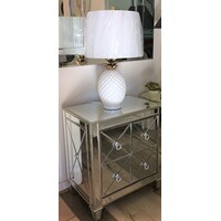 Pineapple Table Lamp White & Gold